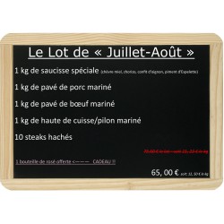 Le lot du Mois JUILLET / AOUT