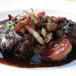 Véritable coq au vin et...